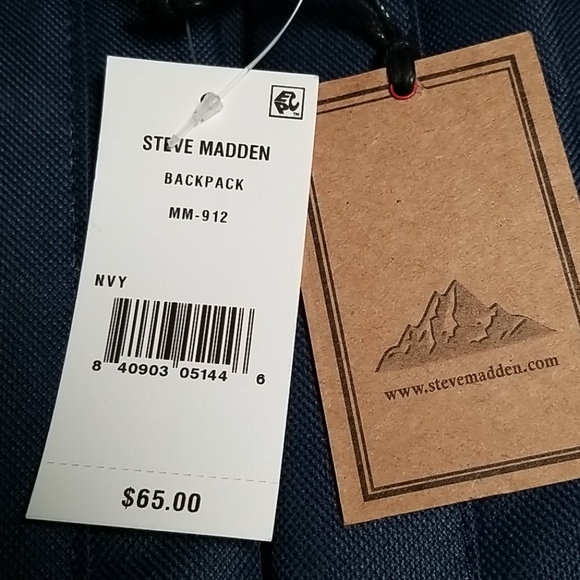 Steve Madden Men's Colorblocked Backpack - Navy - Picture 4 of 4